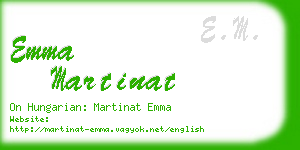 emma martinat business card